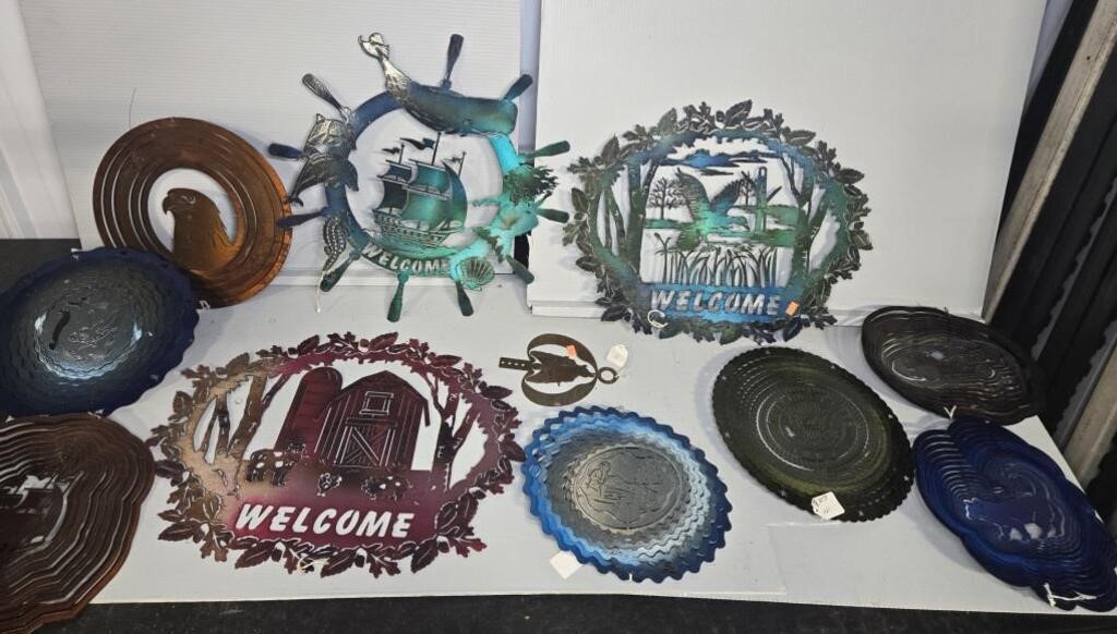 11 - METAL DECOR SIGNS, WIND SPINNERS