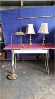 4 Pc Vintage Brass Lamps
