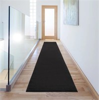 Mullican Sandy Solid Black 2'2''x12' Runner