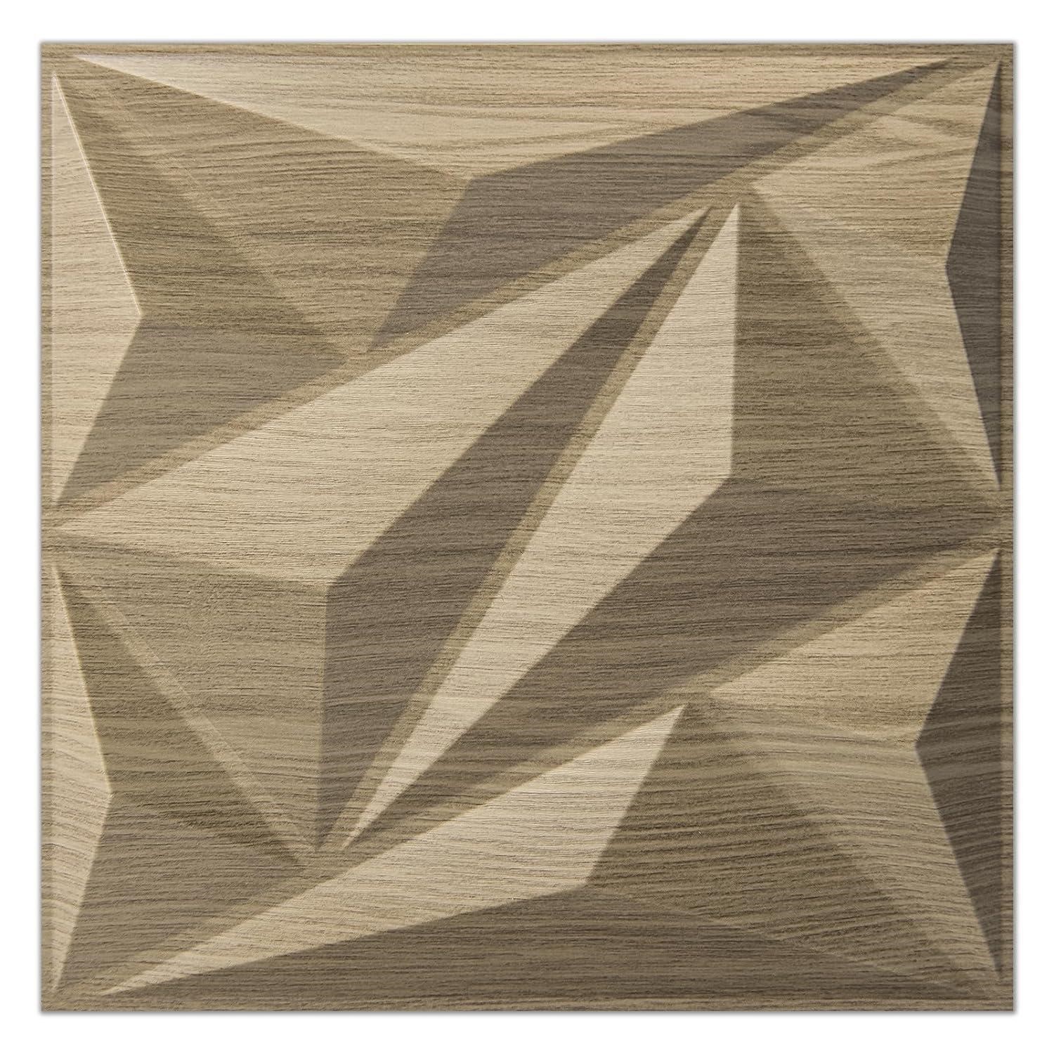 Art3d 33pc Walnut 3D Wall Panels