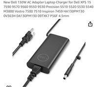 New Dell 130W AC Adapter Laptop Charger