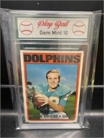 1972 Topps Bob Griese Football Card Graded 10! WOW