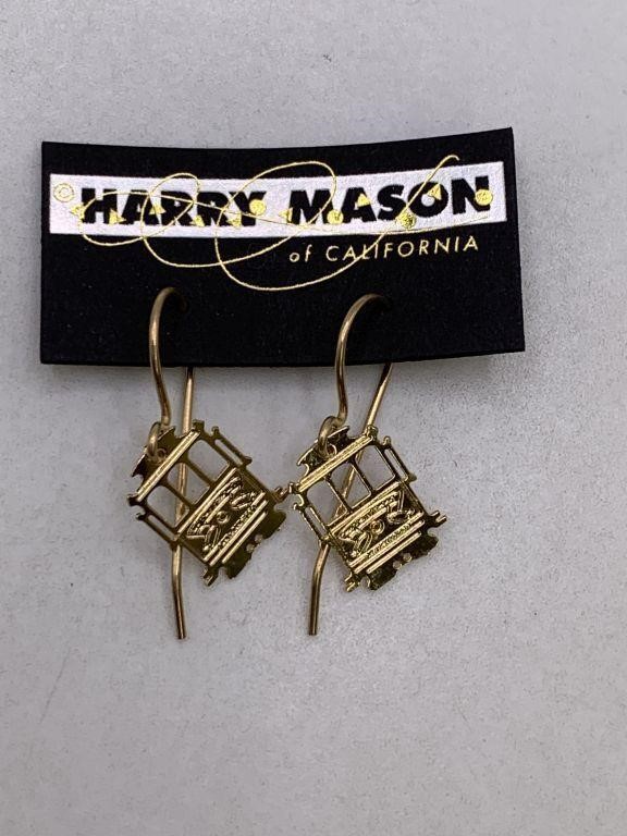 NEW HARRY MASON TROLLY PIERCED EARRINGS