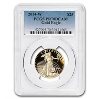 2014-w 1/2 Oz Proof American Gold Eagle Pr-70 Pcgs