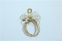 Handmade Wire Angel Brooch