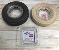 ROGUE TYRE, GOODYEAR, & STANDARD OIL ASHTRAYS