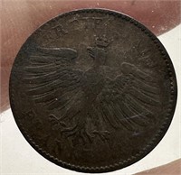 1846 SILVER 6 KREUZER AM MAIN