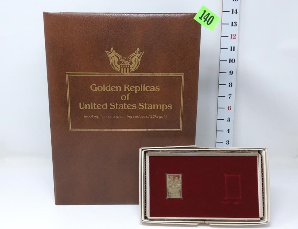 Gold Replicas of U.S Stamps w/1st Day Cover