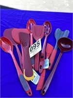 Red kitchen utensils