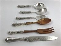 SIX  ASSORTED BIRKS STERLING SERVING PIECES