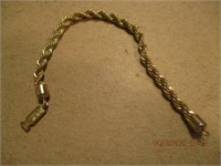 Rope Bracelet Marked 14kt Italy on Clasp - 12.1g