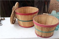 2 Wooden Baskets