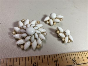 Vintage pin and earrings