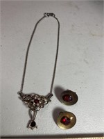 Vintage necklace and earrings, not exact match