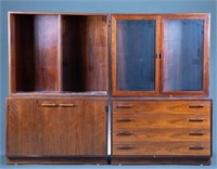 Rosewood hanging wall unit.