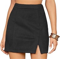 New, M size, Women's High Waist Faux Suede Side