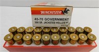 (20) Rounds of Winchester 45-70 Gov. 300GR JHP.