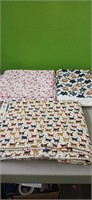 (3) Cat Themed Fabric Pieces