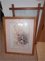 Floral Portrait w/Oak Frame By: Carlos Rilis &