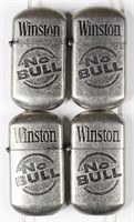 (4) Winston No-Bull Lighters
