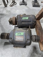 Pair of large industrial electric motors