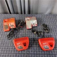 T2 4pc Milwaukee Battery Chargers