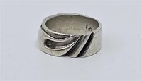 Modernist Sterling Silver Ring Signed FA