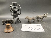 Iron Mini Grinder, Dog, Donkey, Bell   see des