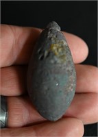 2 5/16" Grooved Hematite Plummet Found in Lincoln