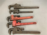 5 Pipe Wrenches - Some Rigid