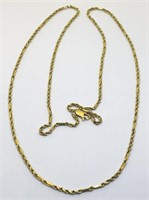 14KT YELLOW GOLD 22 INCH ROPE CHAIN 6.00 GRS
