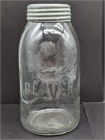 Half Gallon Clear Beaver Jar Original Lid