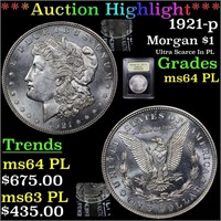 ***Auction Highlight*** 1921-p Morgan Dollar $1 Gr