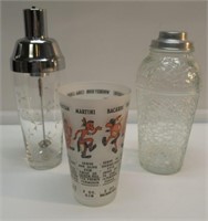(3) PC BARWARE SET INCLUDES (2) SHAKERS & (1)