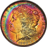 $1 1883-O  PCGS MS65+ CAC NORTHERN LIGHTS