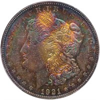 $1 1921 MORGAN. PCGS MS64+ CAC