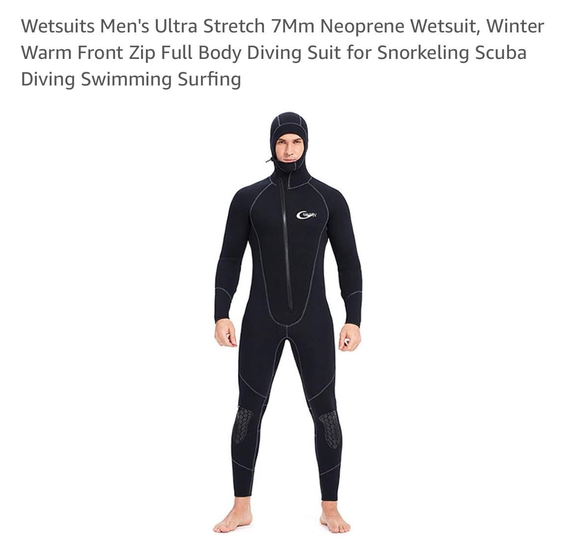 Wetsuits Men's Ultra Stretch 7Mm Neoprene Wetsuit