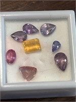 Collection of (8) Gems in Protective Cubed