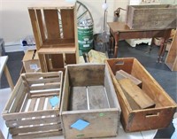 Wood boxes and crate