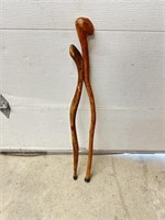 Two wooden walking sticks