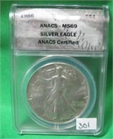 M69 American Silver Eagle 1986