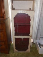 Vintage metal hanging medicine cabinet with