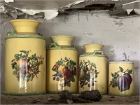 3 yellow canisters & 1 decoration