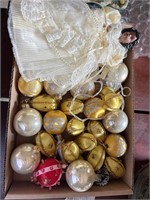 Vintage Christmas ornaments and Angel