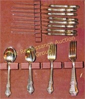 44 Pcs. Sterling Flatware: 47 ozt Total Weight