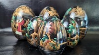 Hand Painted Asian Porcelain Eggs