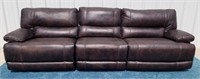 Genuine Leather Electric Triple Recliner Couch
