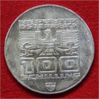 1976 Austria 100 Shilling - Olympic Commemorative