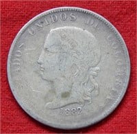1882 Colombia 50 Centavos