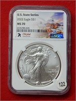 2022 American Eagle T2 NGC MS70 1 Ounce Silver MD
